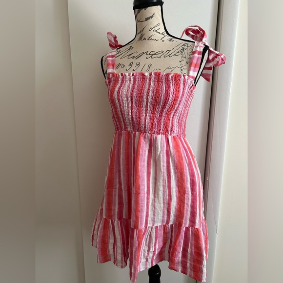 Roller Rabbit Pink and White Striped Sundress - Picture 2 of 6